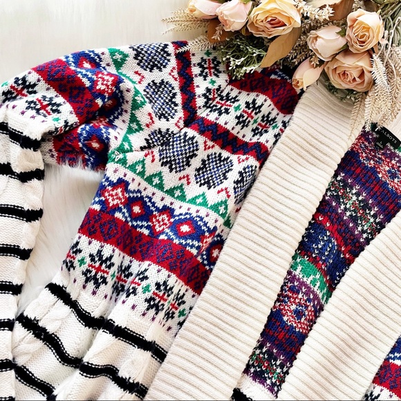 Beautiful Talbots Cable Knit Open Front Cardigan - Picture 3 of 10